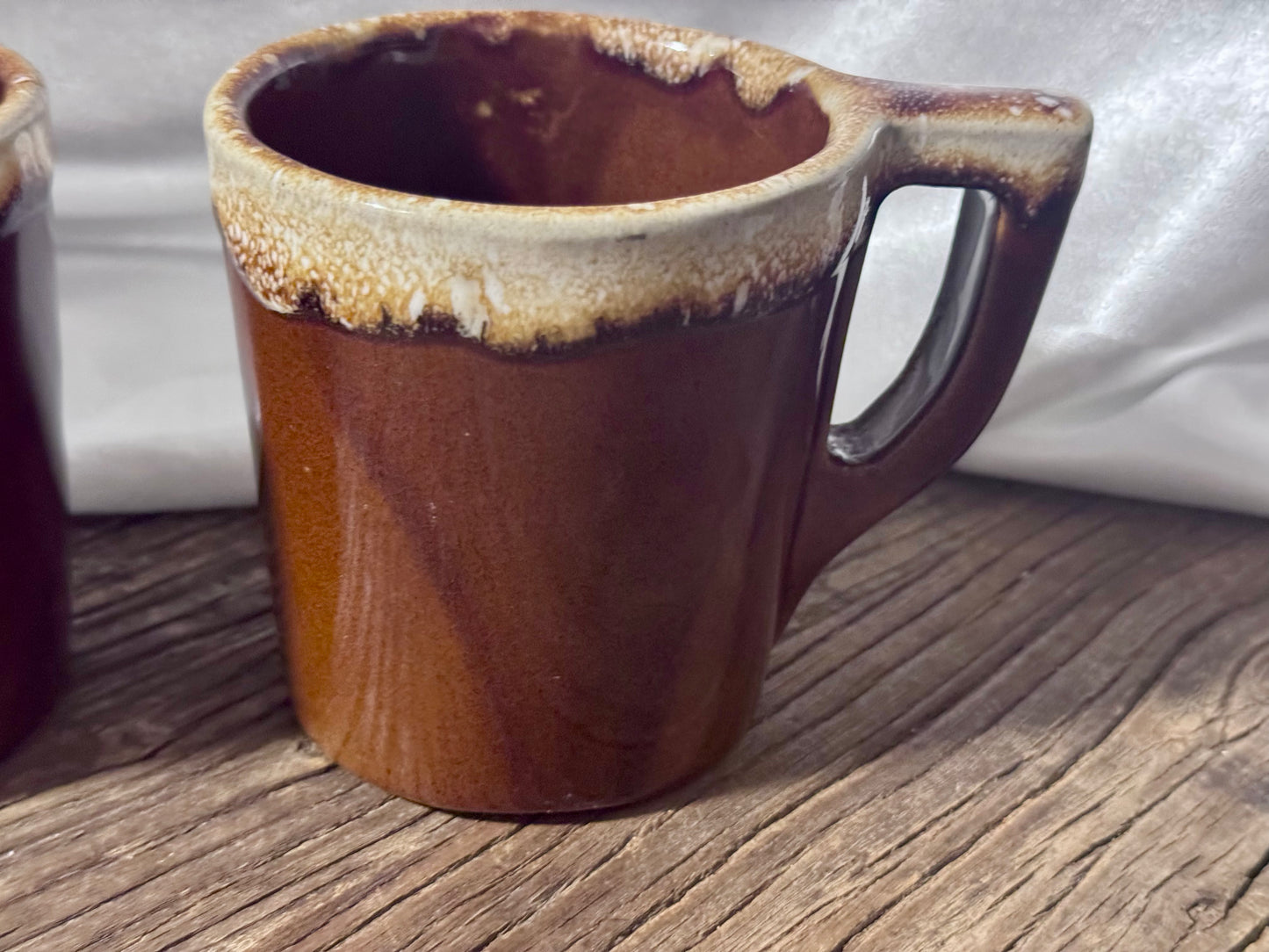WSC Maple Leaf Brown Drip Glaze Coffee Mug