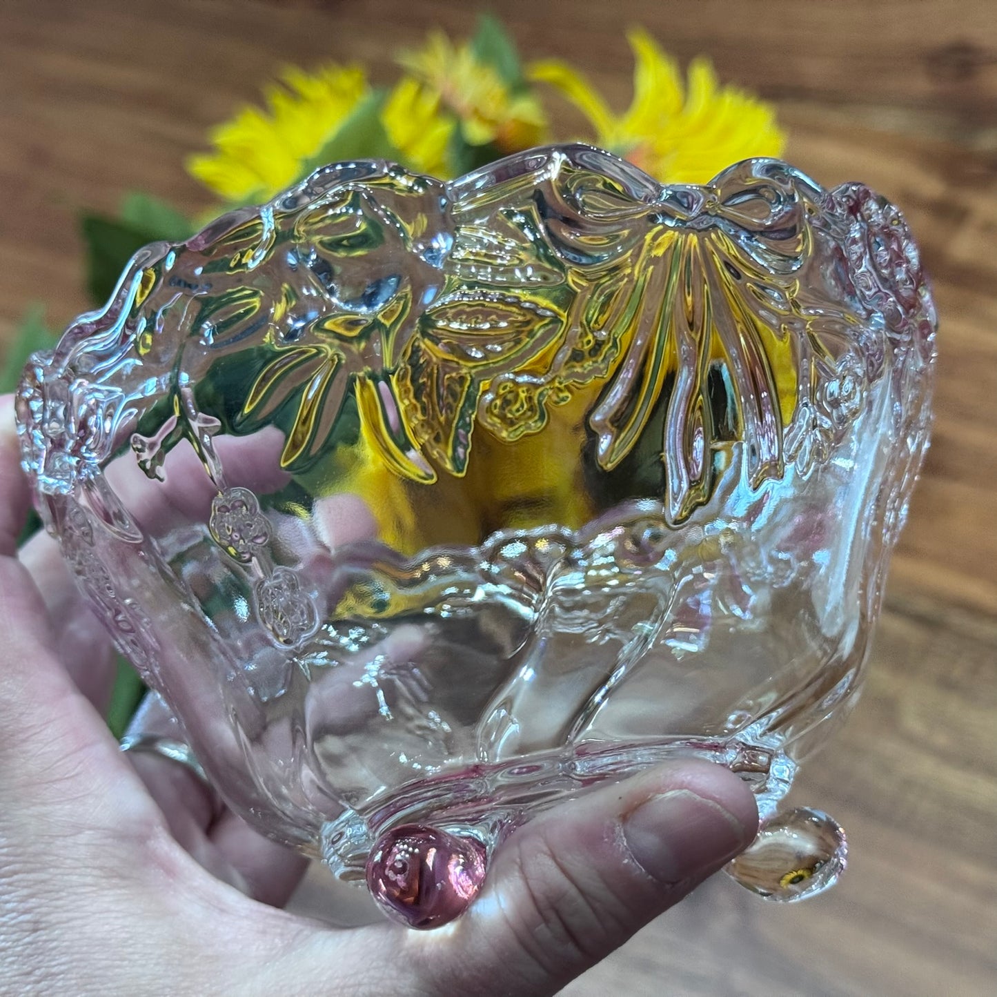 Walther Glas Floral Footed Bowl