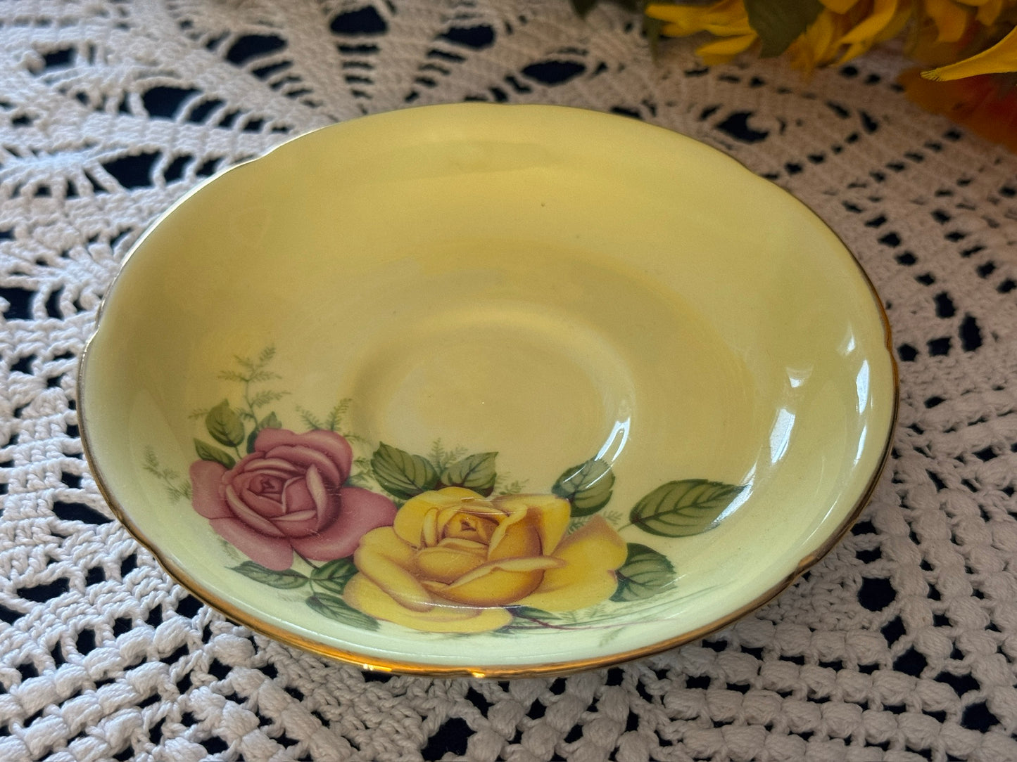 Royal Grafton Yellow Rose Teacup & Saucer