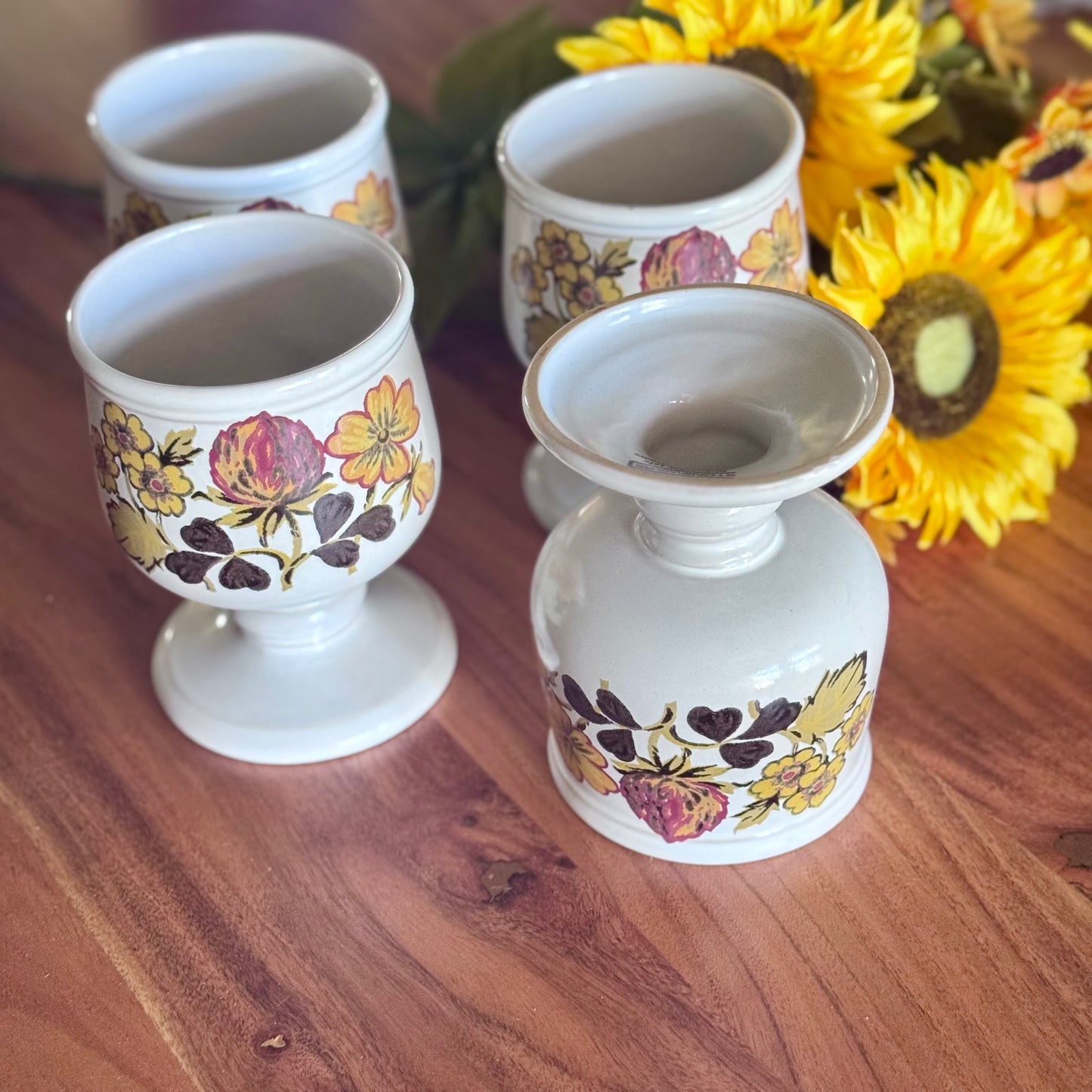 'Clover' Stoneware Wine Chalice/Goblet Sadler