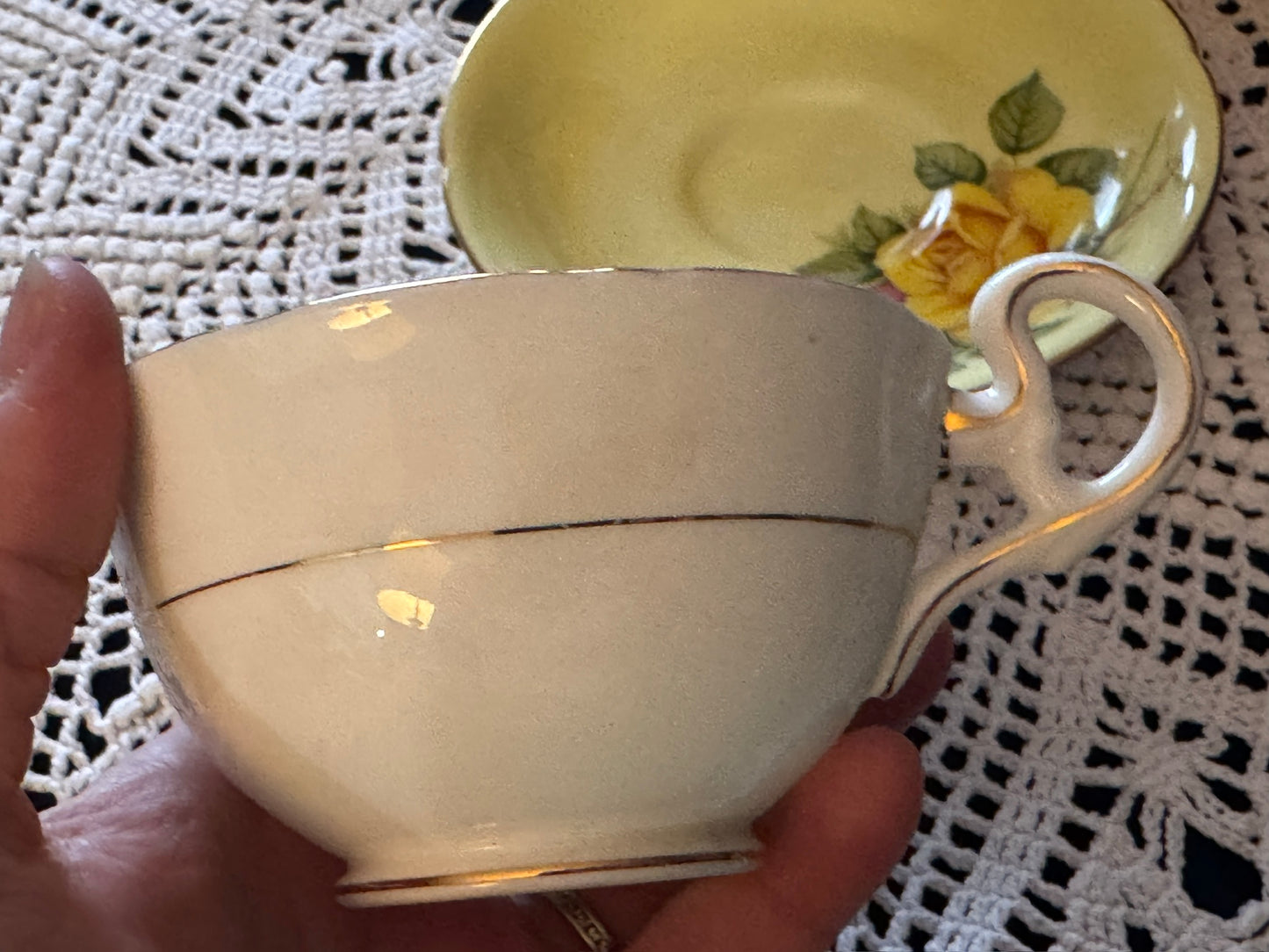 Royal Grafton Yellow Rose Teacup & Saucer