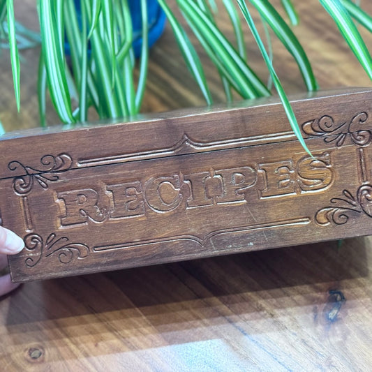 Wooden Recipes Box