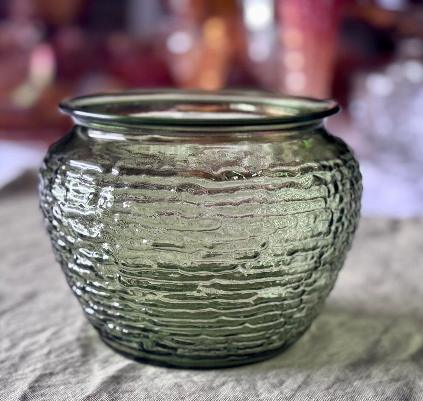 National Potteries Glass Vase/Planter/Bowl