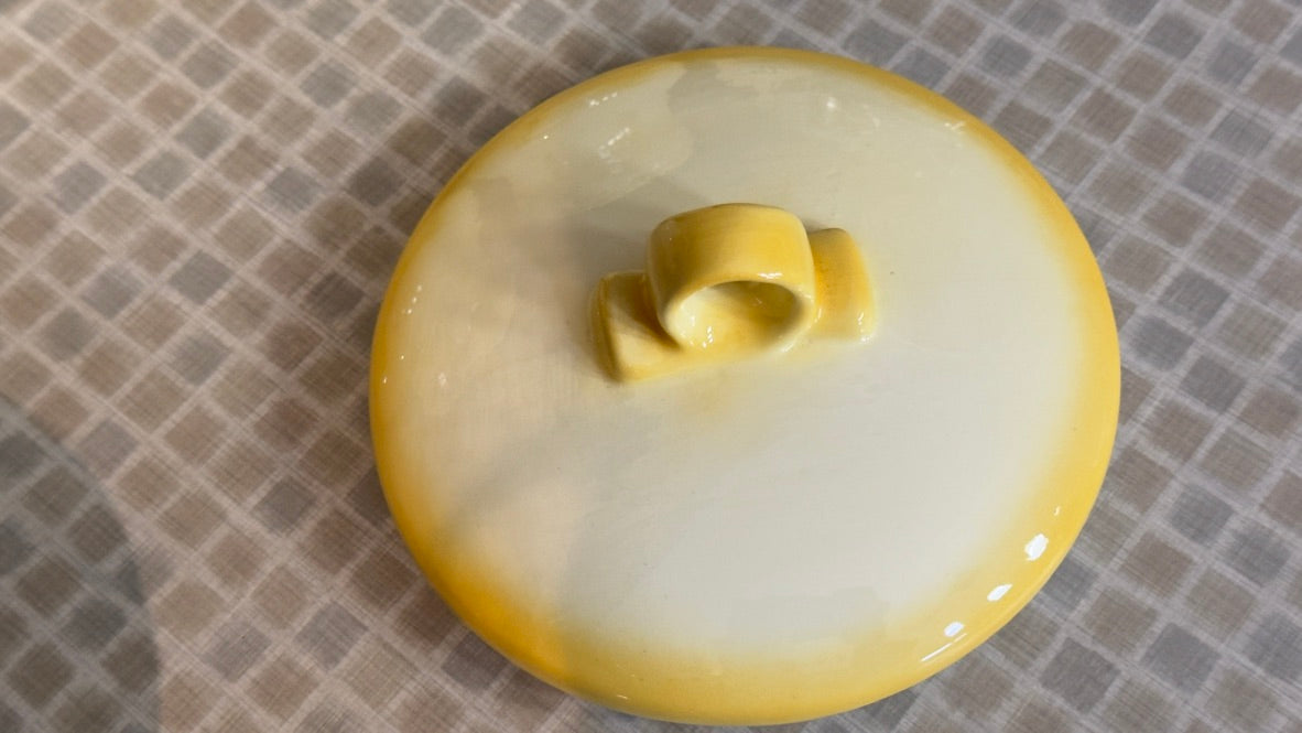 Vintage Yellow Ceramic Canister Set