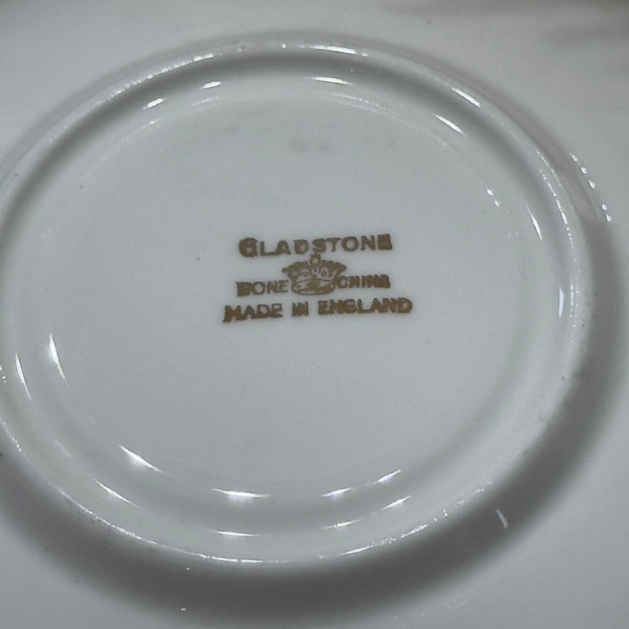 Gladstone England Yellow/Gold Teacup & Saucer Set