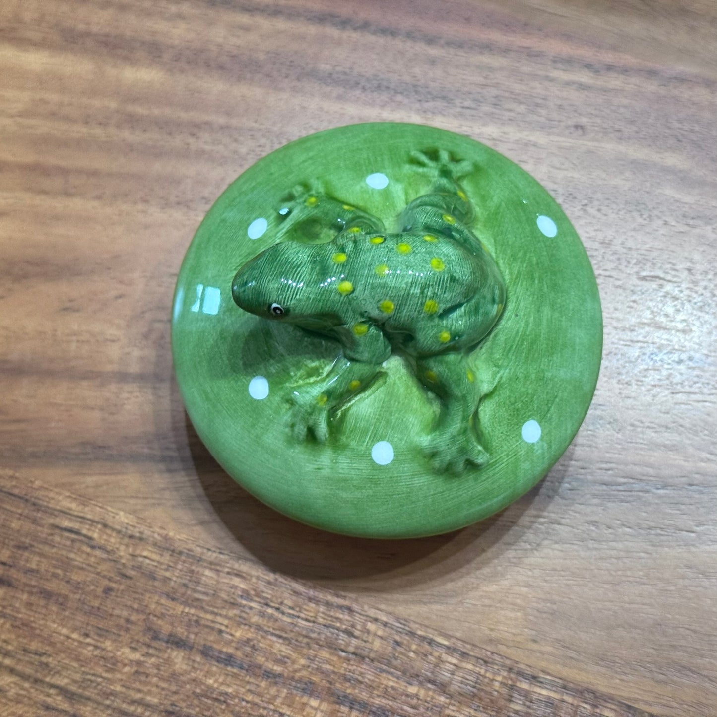 Frog Majolica Teapot