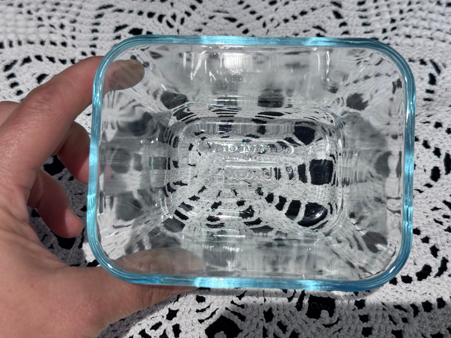 Pyrex Clear Blue Tinted 450 ml Refrigerator Dish