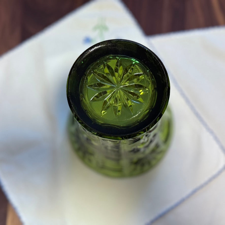 Anchor Hocking Avocado Green Glass Vase