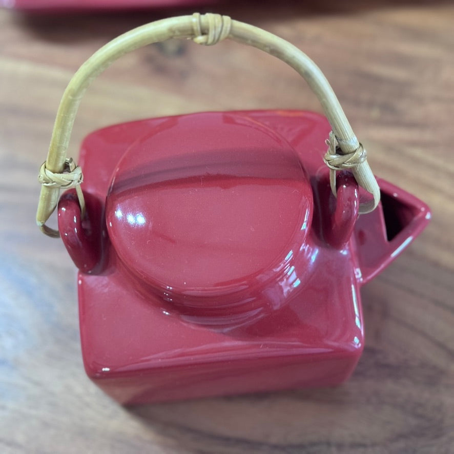 Mini Red Japanese Tea Set