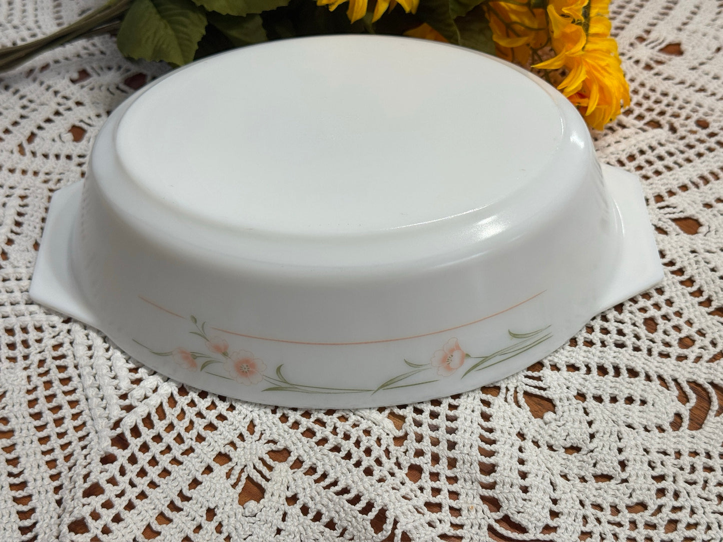 PYREX England Oval Floral Casserole Dish