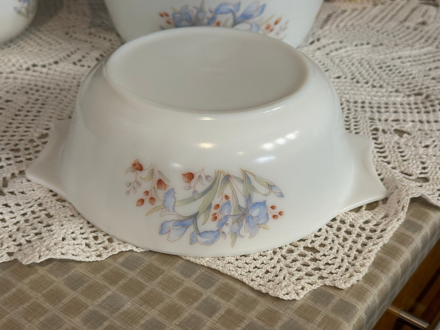 PYREX England "Blue Iris" Stacking Bowl/Casserole Set