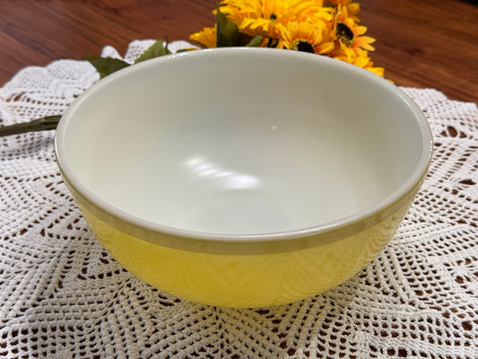 Large Primary Yellow US PAT OFF PYREX Mixing Bowl