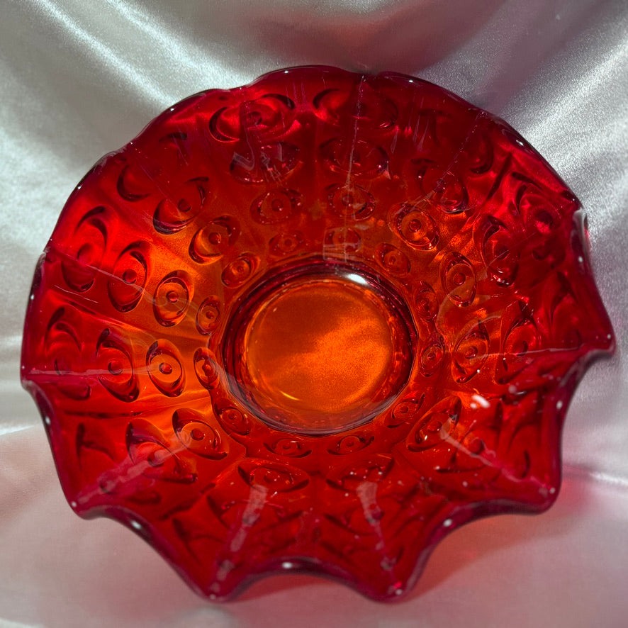Art Glass Red Bowl