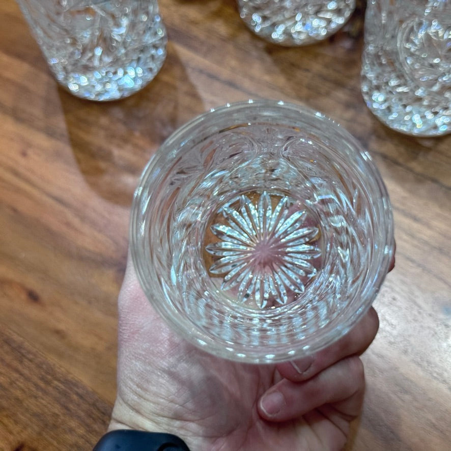 Pinwheel Crystal High Ball Glasses