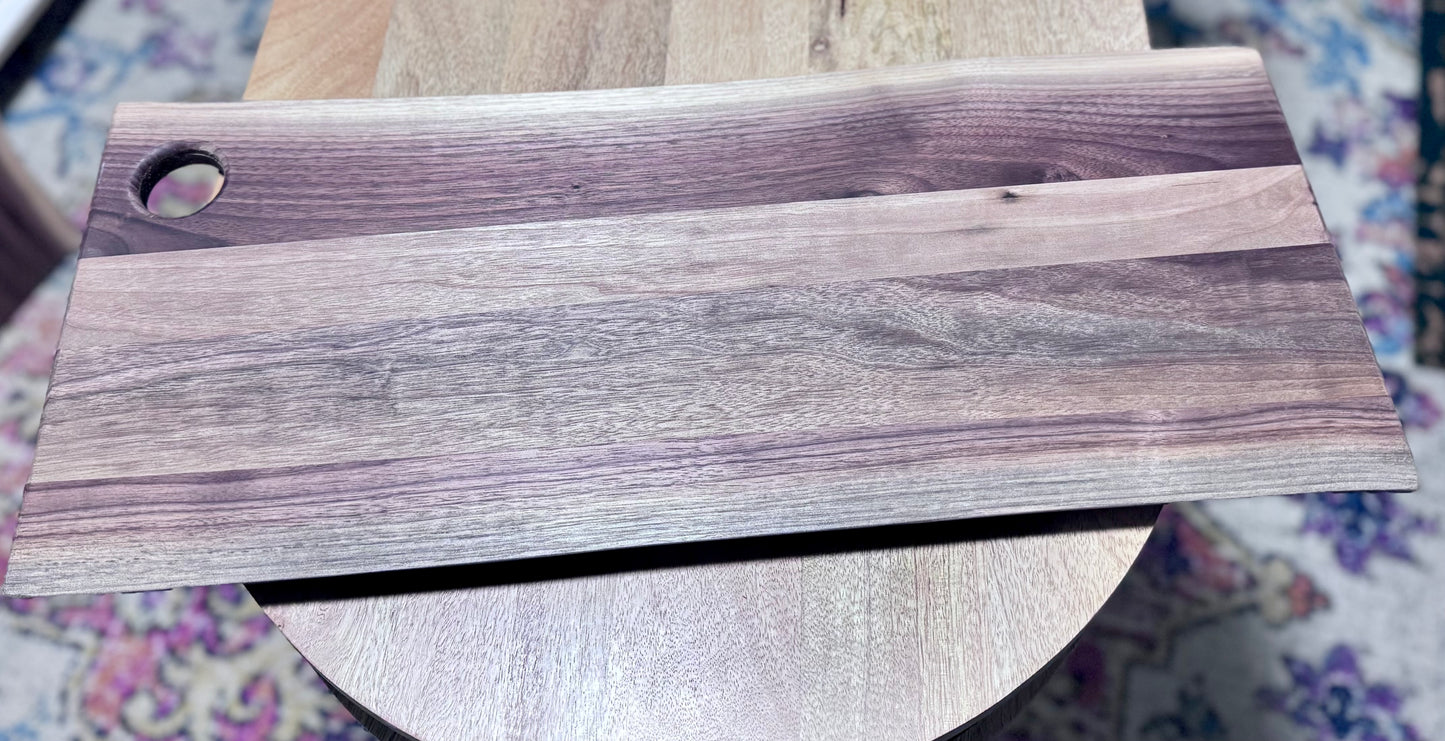 Large Live Edge Walnut Cutting Board