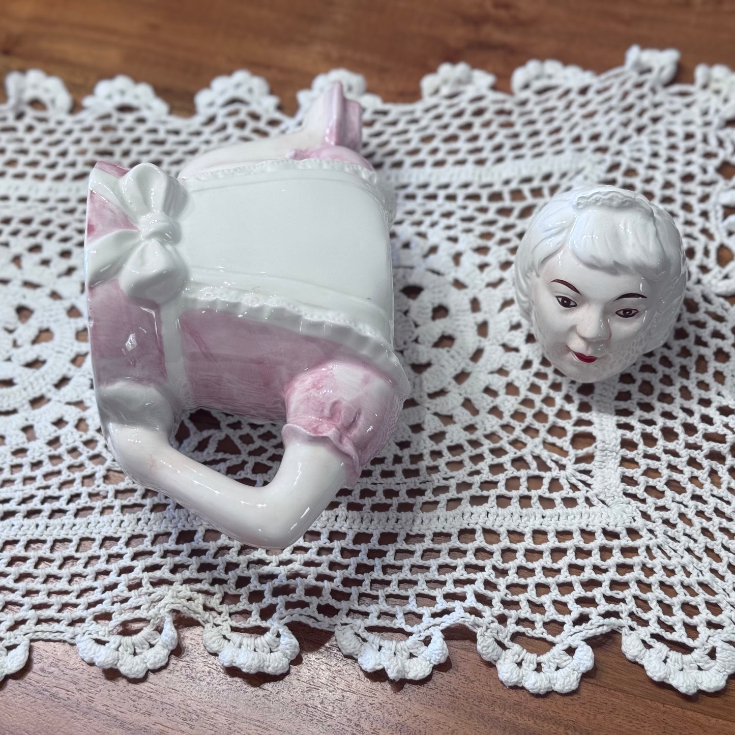 Vintage Ceramic Waitress Teapot