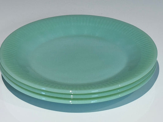 Fire-King Jade-ite "Jane Ray" Luncheon Plates