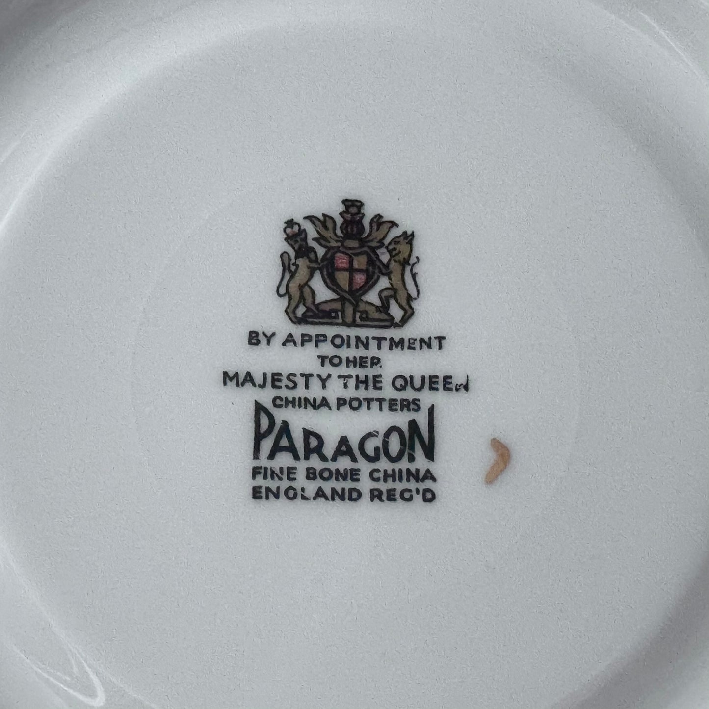 Paragon 'Joyeux Anniversaire' Golden Floral Pattern Teacup and Saucer