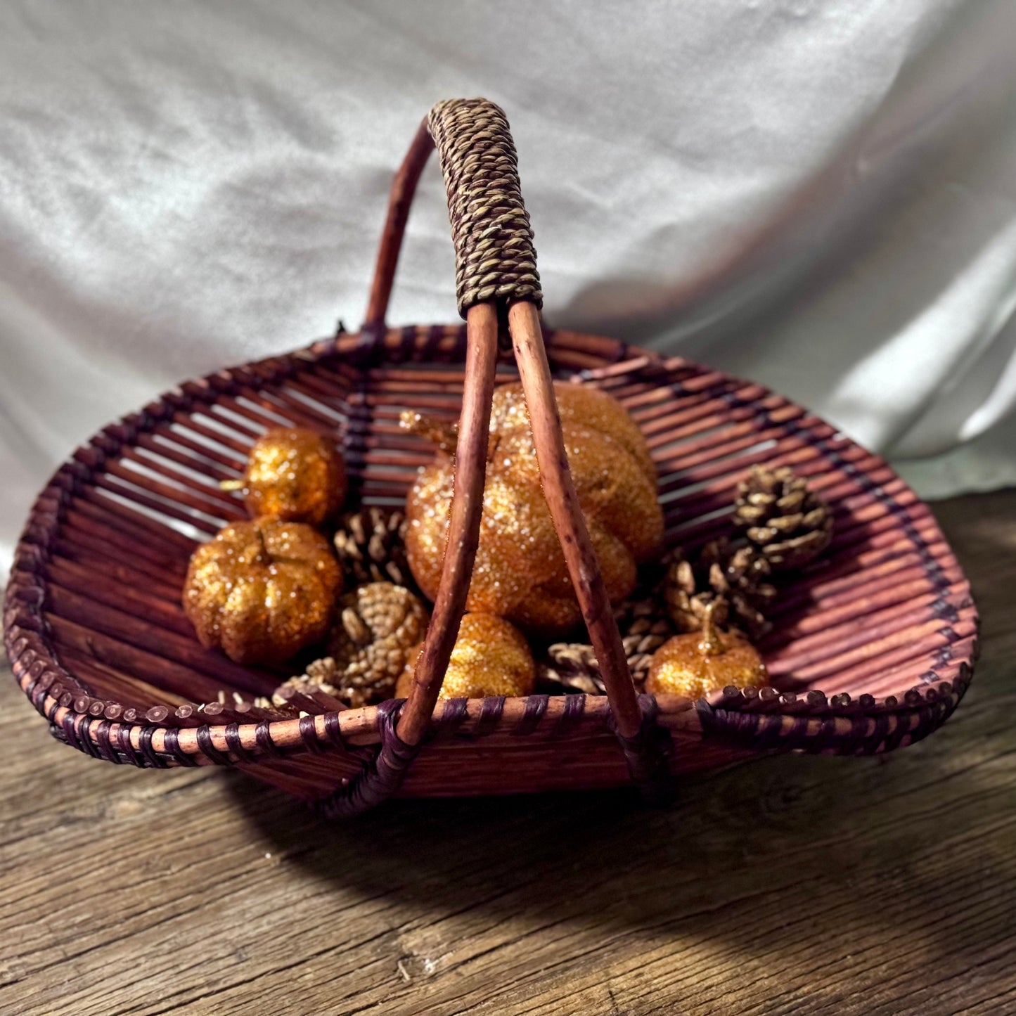 Vintage Bamboo & Cane Basket