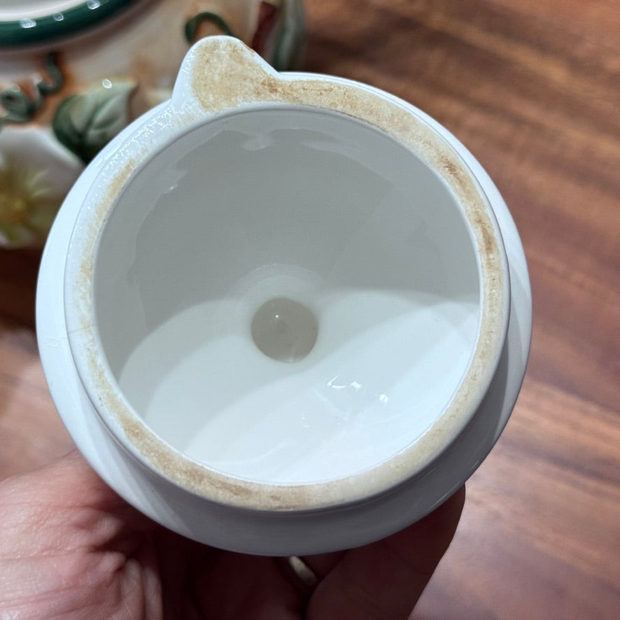 1998 CBK LTD LLC Floral Ceramic Teapot