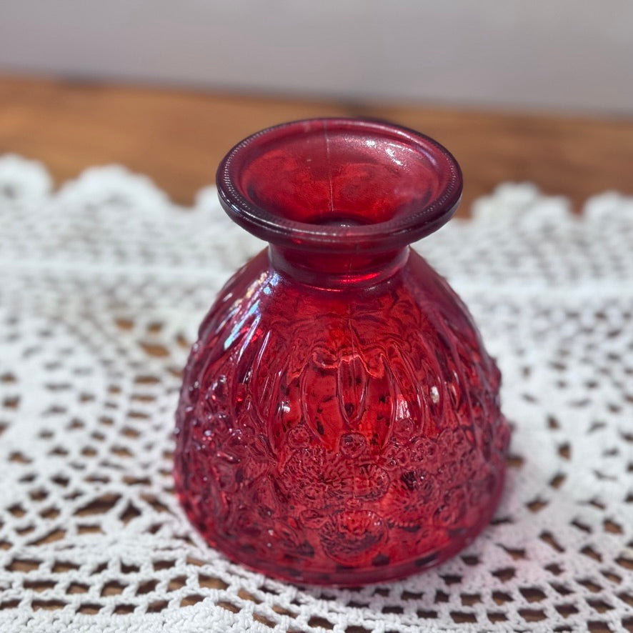 Avon 'Cape Cod' Ruby Red Glass Candy Dish