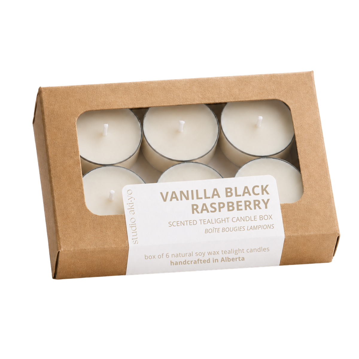Vanilla Black Raspberry Tealight Candle Box | Hygge Home: Box of six tealight