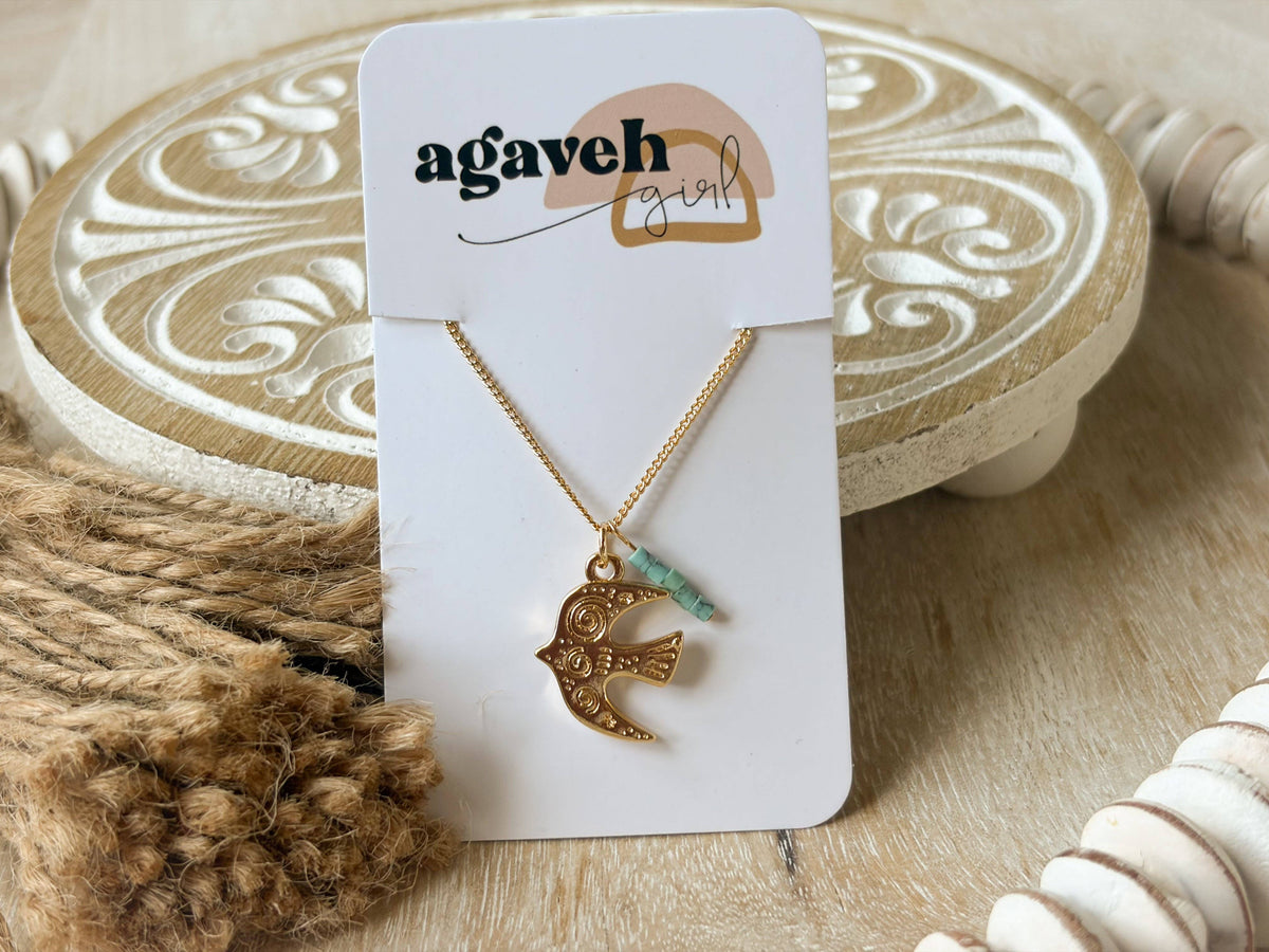 Folk Art Necklace: Elephant