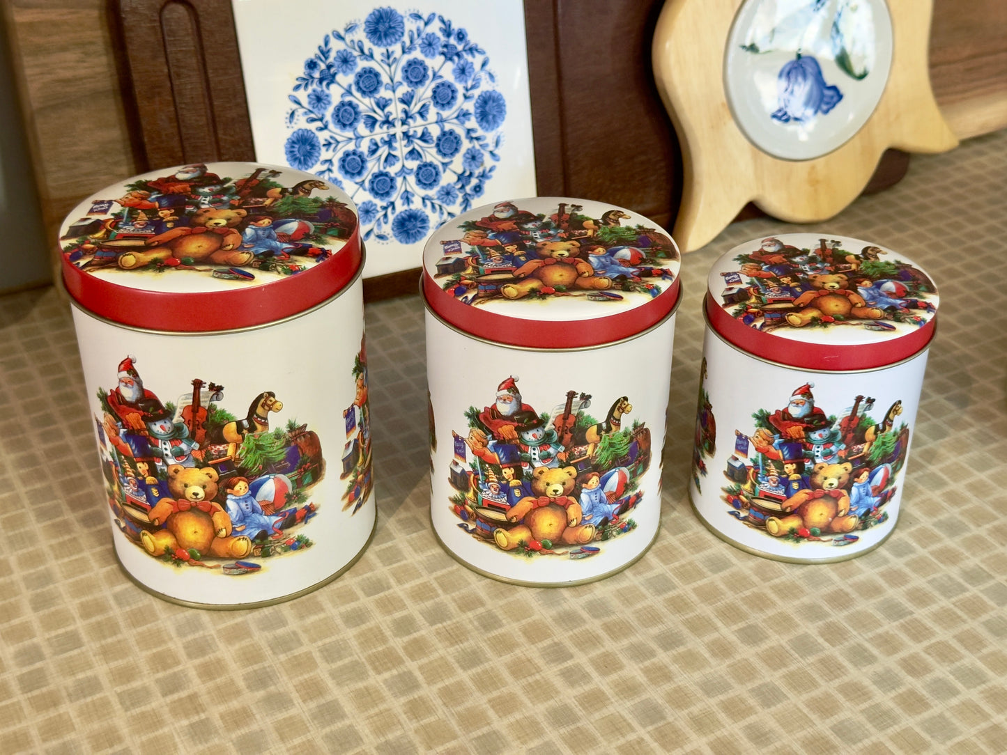 Stackable Christmas Canister/Tins