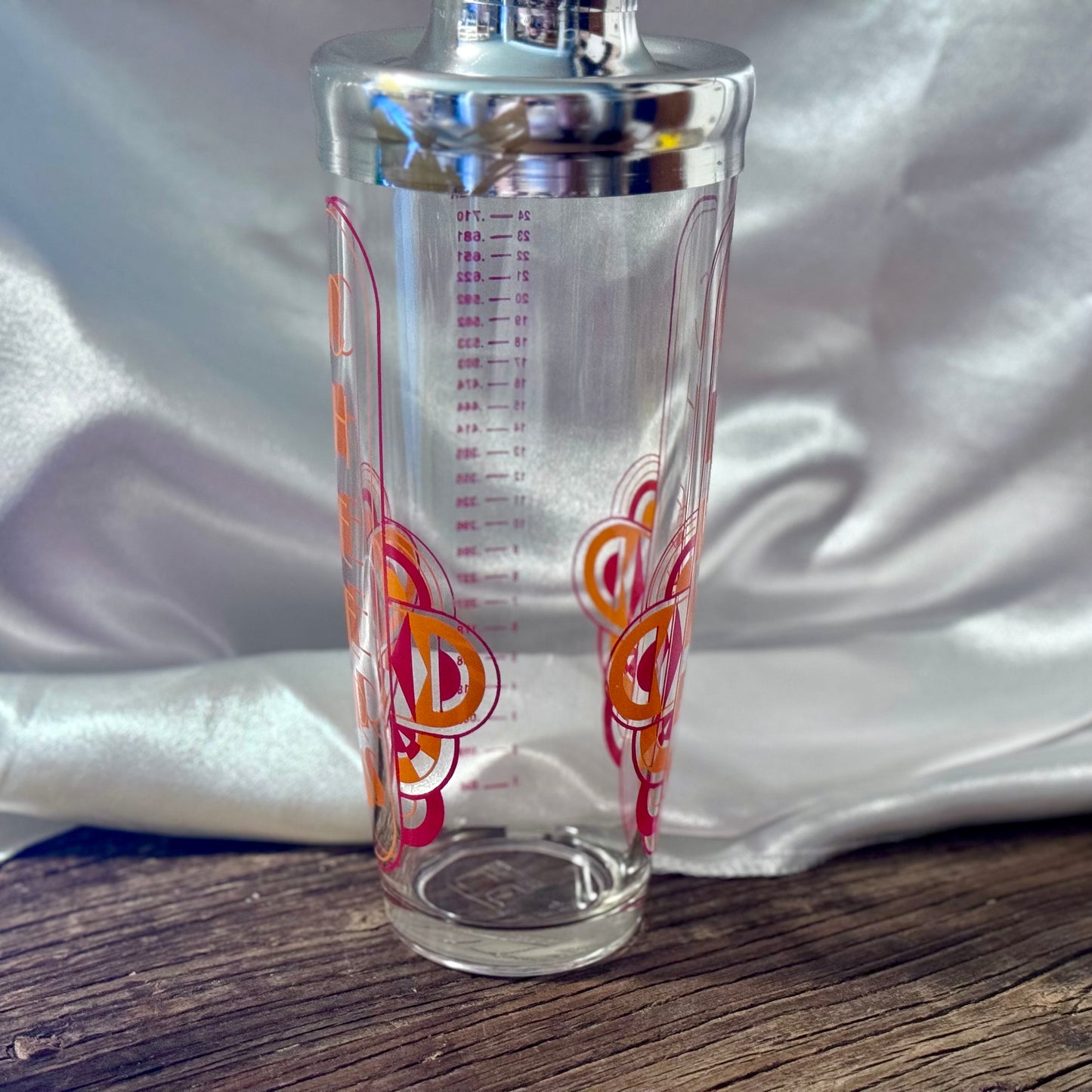 Irvinware Glass Art Deco Cocktail Shaker