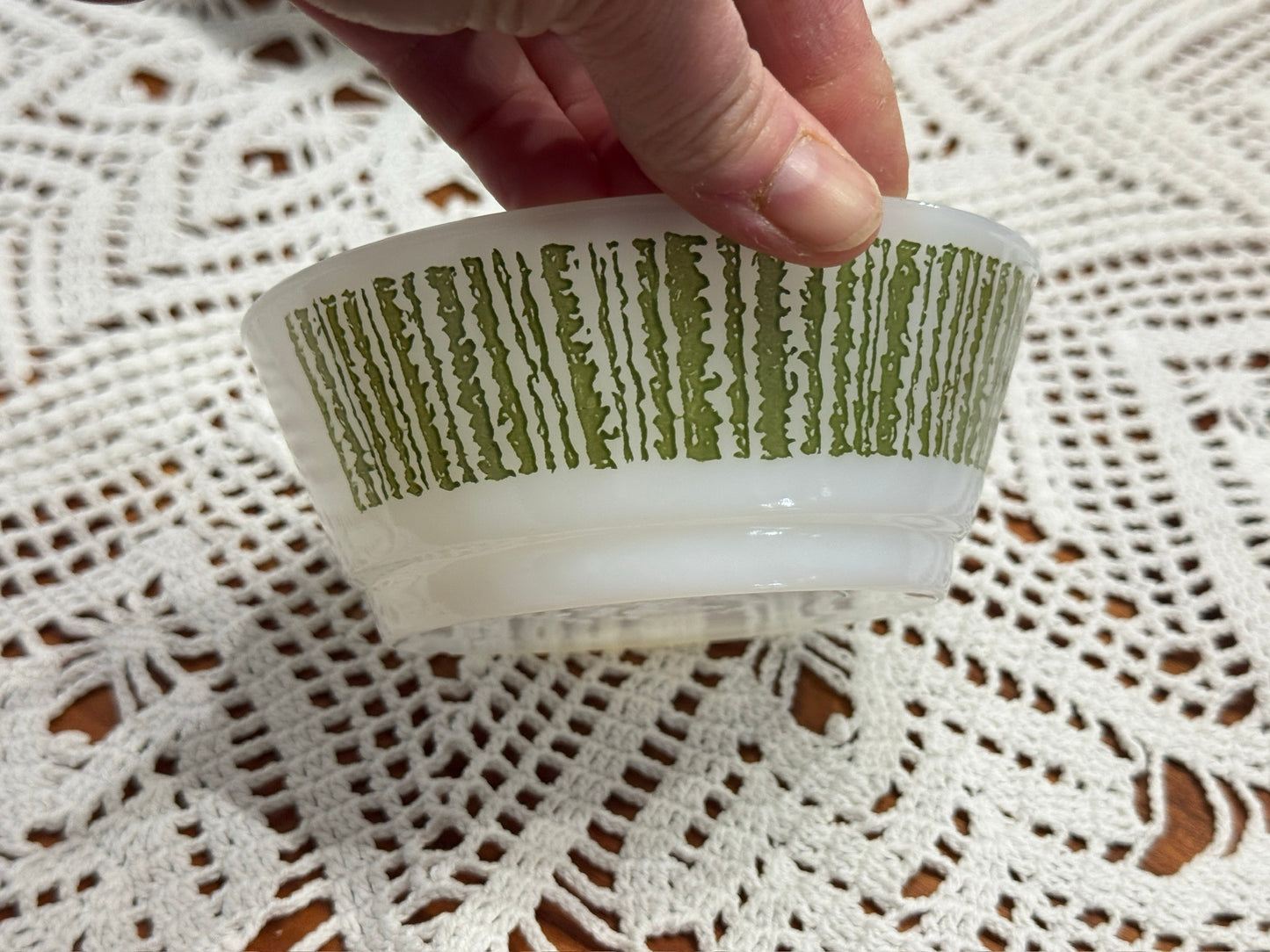 Anchor Hocking Fire-King Green Stripe Bowl