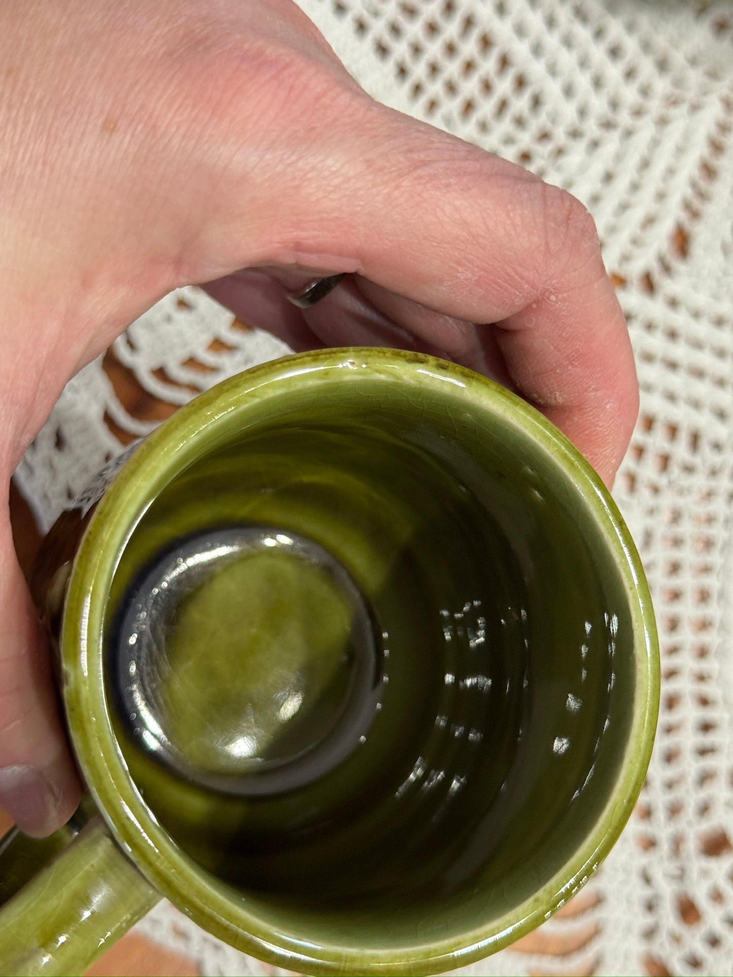 Japanese Fruit Motif Avocado Green Tea Set