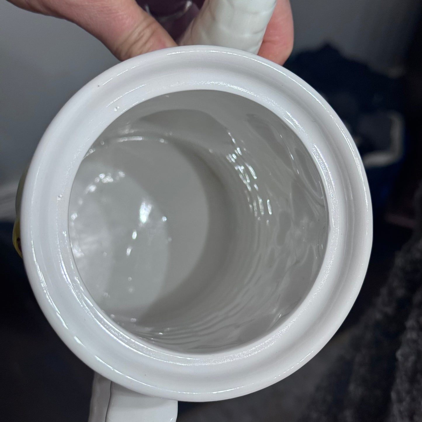 Farmhouse White Basketweave Fruit Teapot