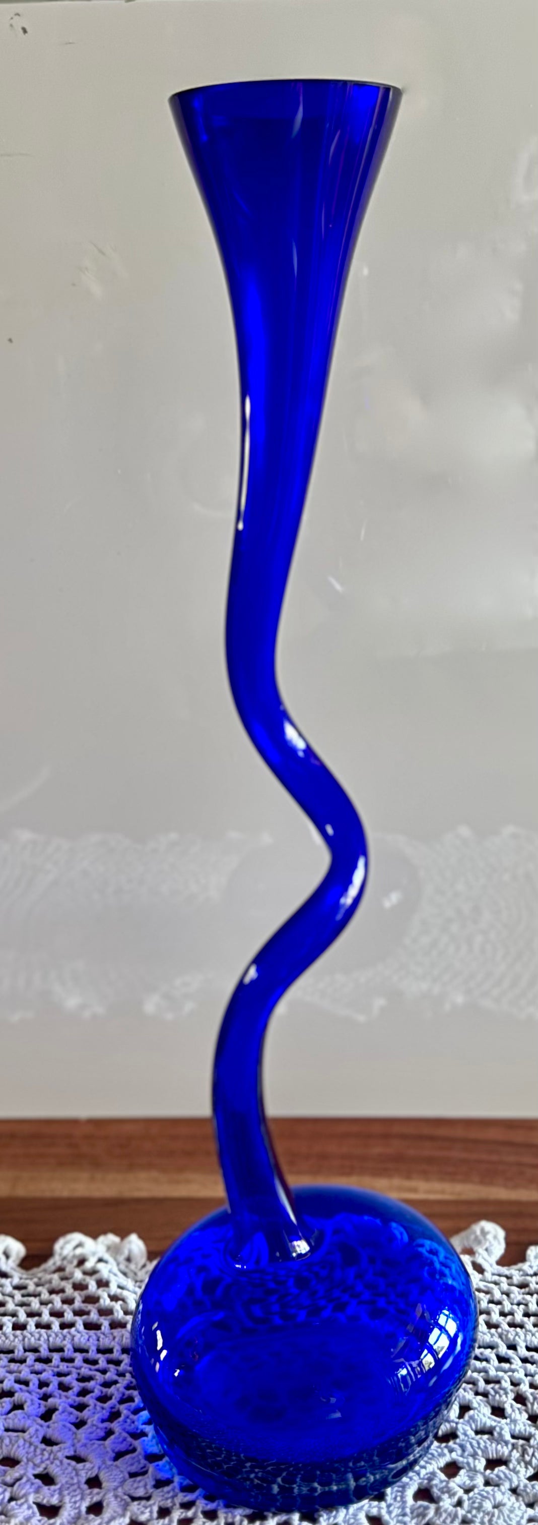 Makora-Krosno Handmade Cobalt Glass Vase