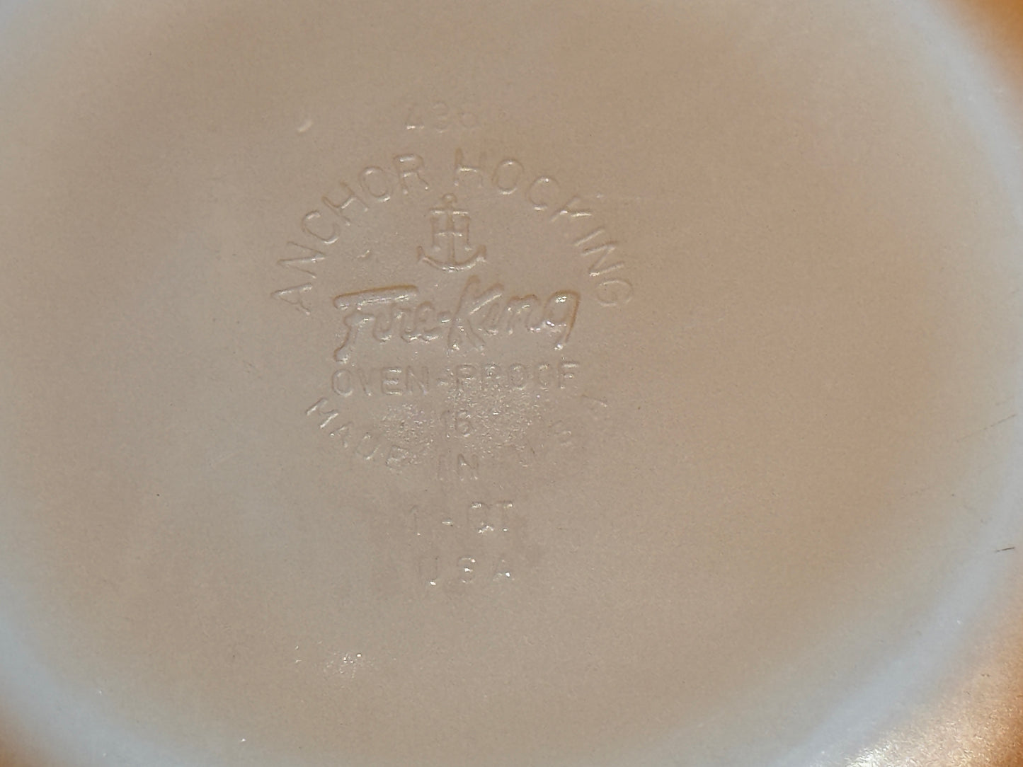 Anchor Hocking Fire-King Orange Round Casserole Dish