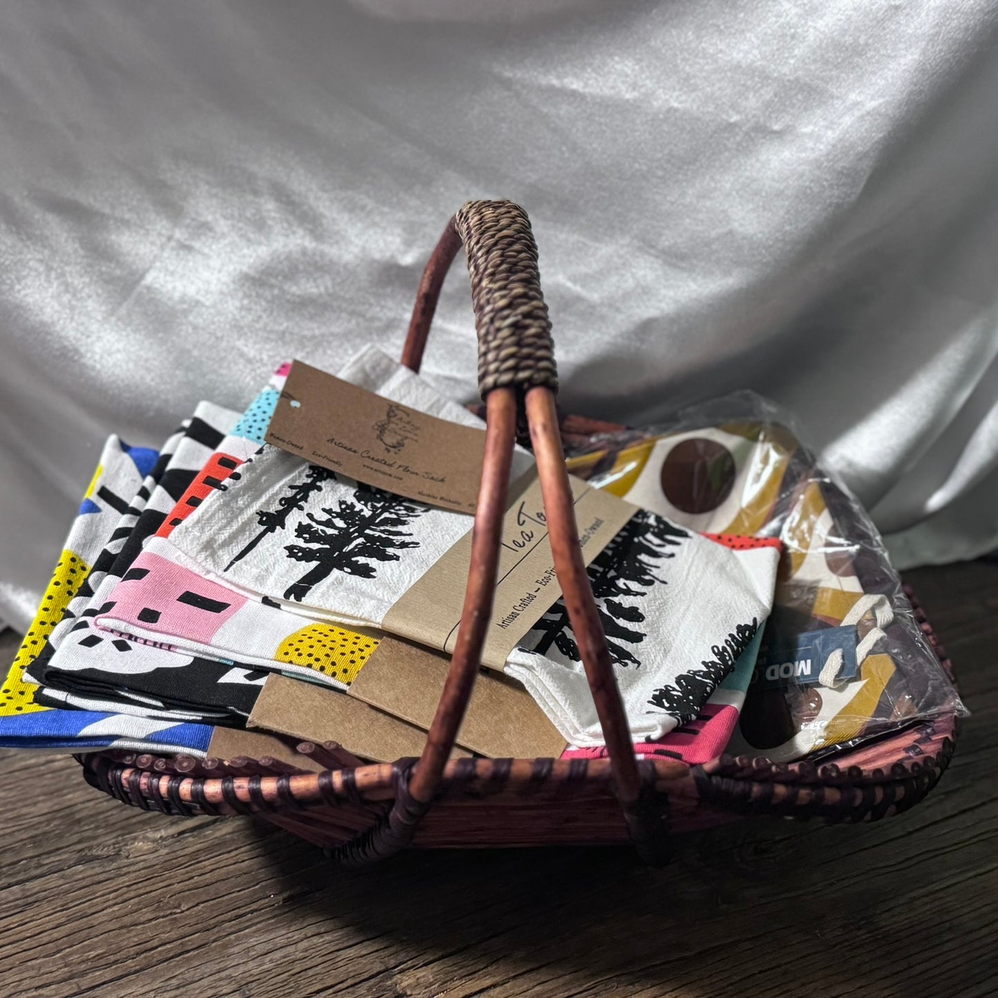 Vintage Bamboo & Cane Basket