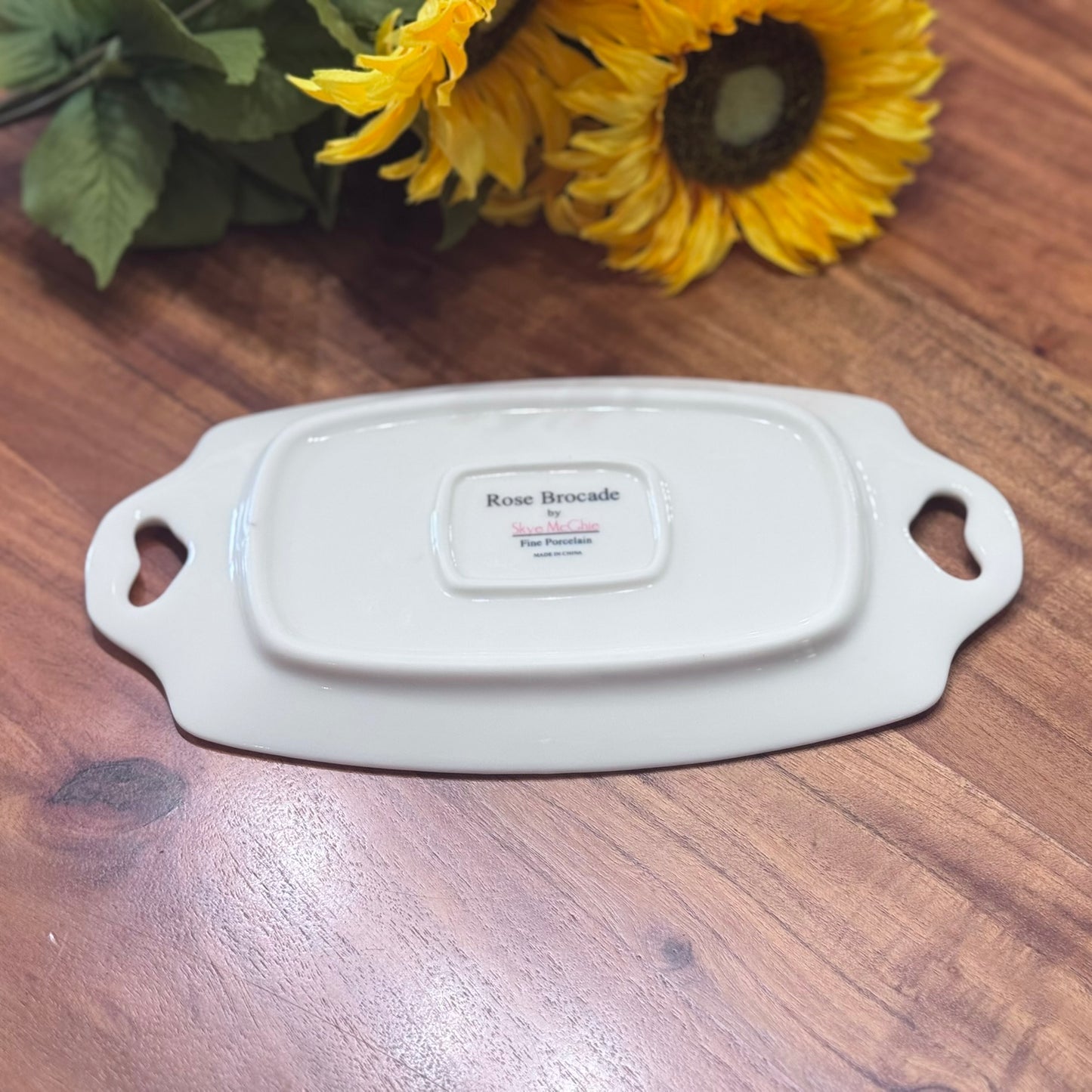 Skye McGhie Rose Brocade Relish/Tray
