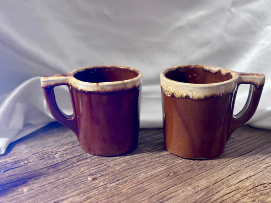 WSC Maple Leaf Brown Drip Glaze Coffee Mug