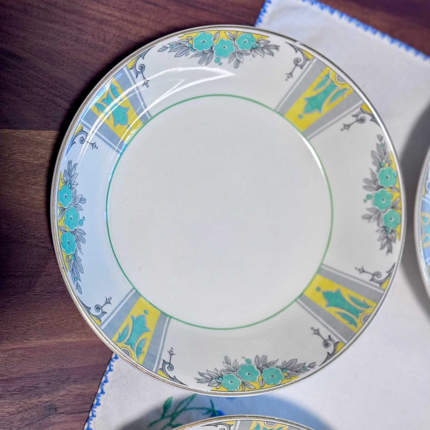 Wedgwood Devonshire Green/Yellow/Grey Bowls