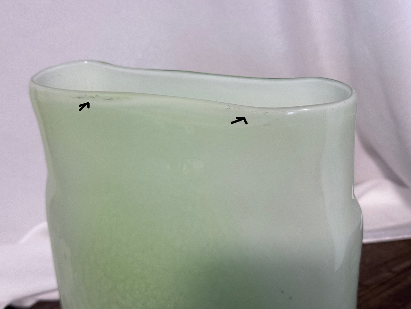 Green Glass Planter Vase