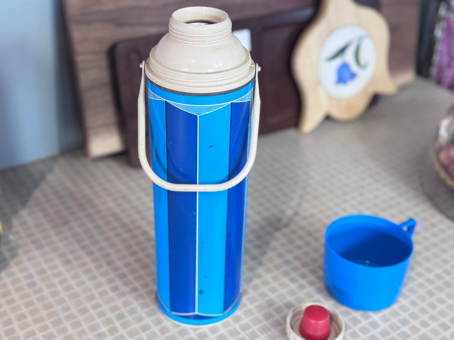 1974 King-Seeley Blue Block Thermos