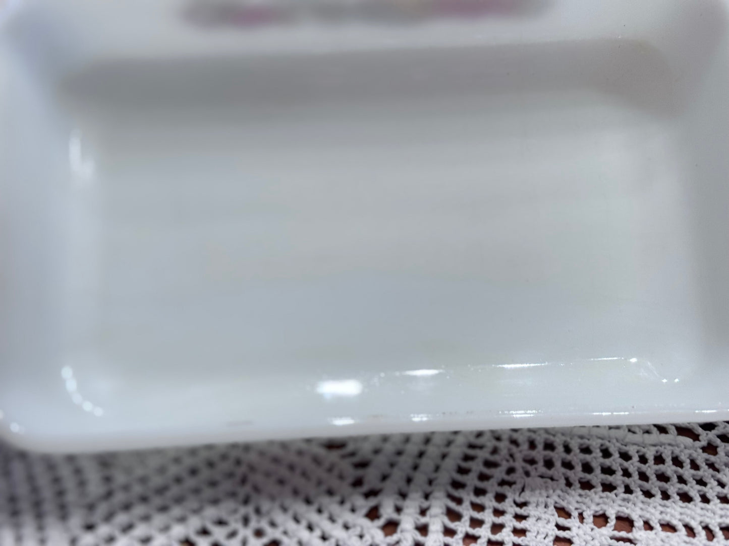 Anchor Hocking Fire-King 'Nature's Bounty' Milk Glass Rectangular Casserole