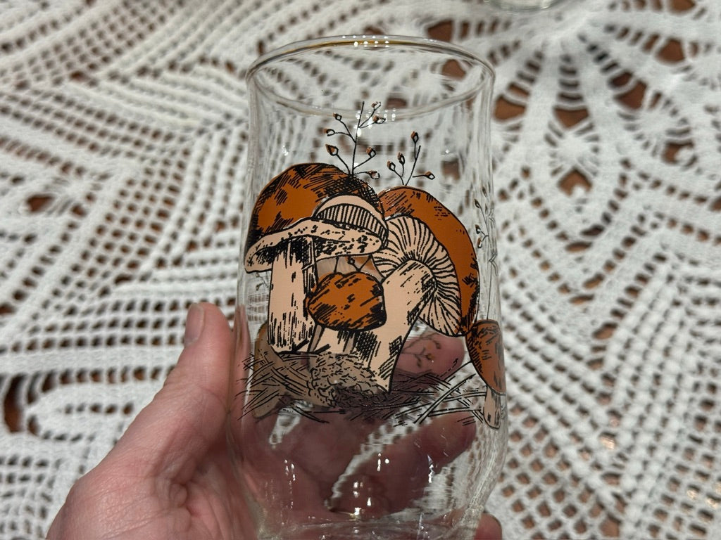 Vintage "Merry Mushroom" Brockway Drinking Glasses