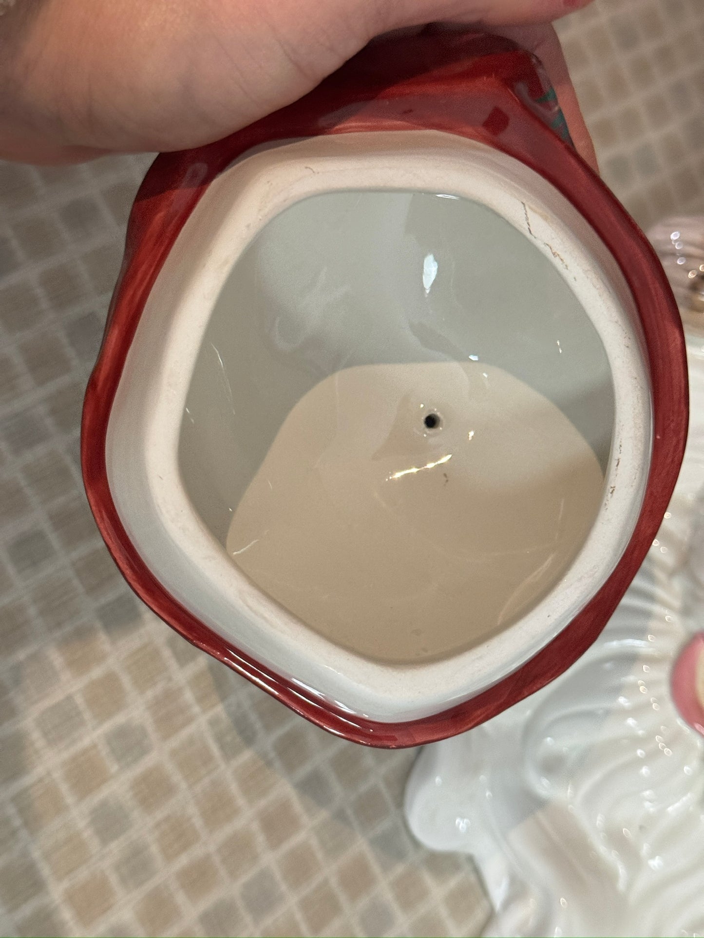 Ceramic Santa Claus Head Cookie Jar