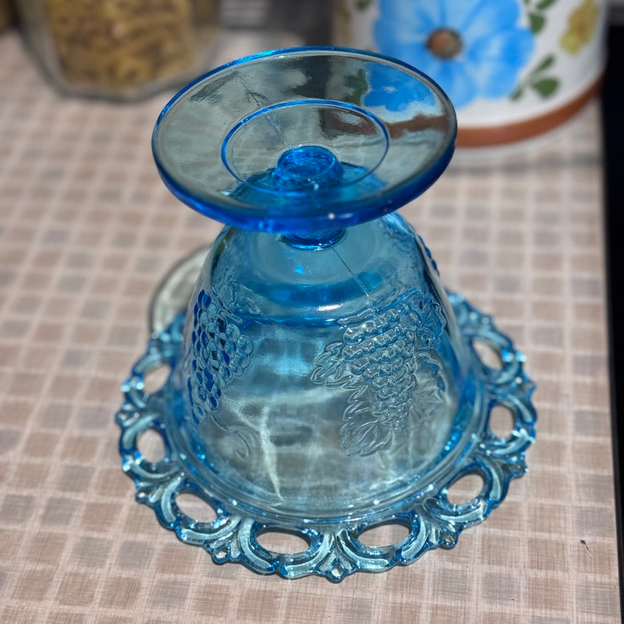 Blue Indiana Glass Candy Dish