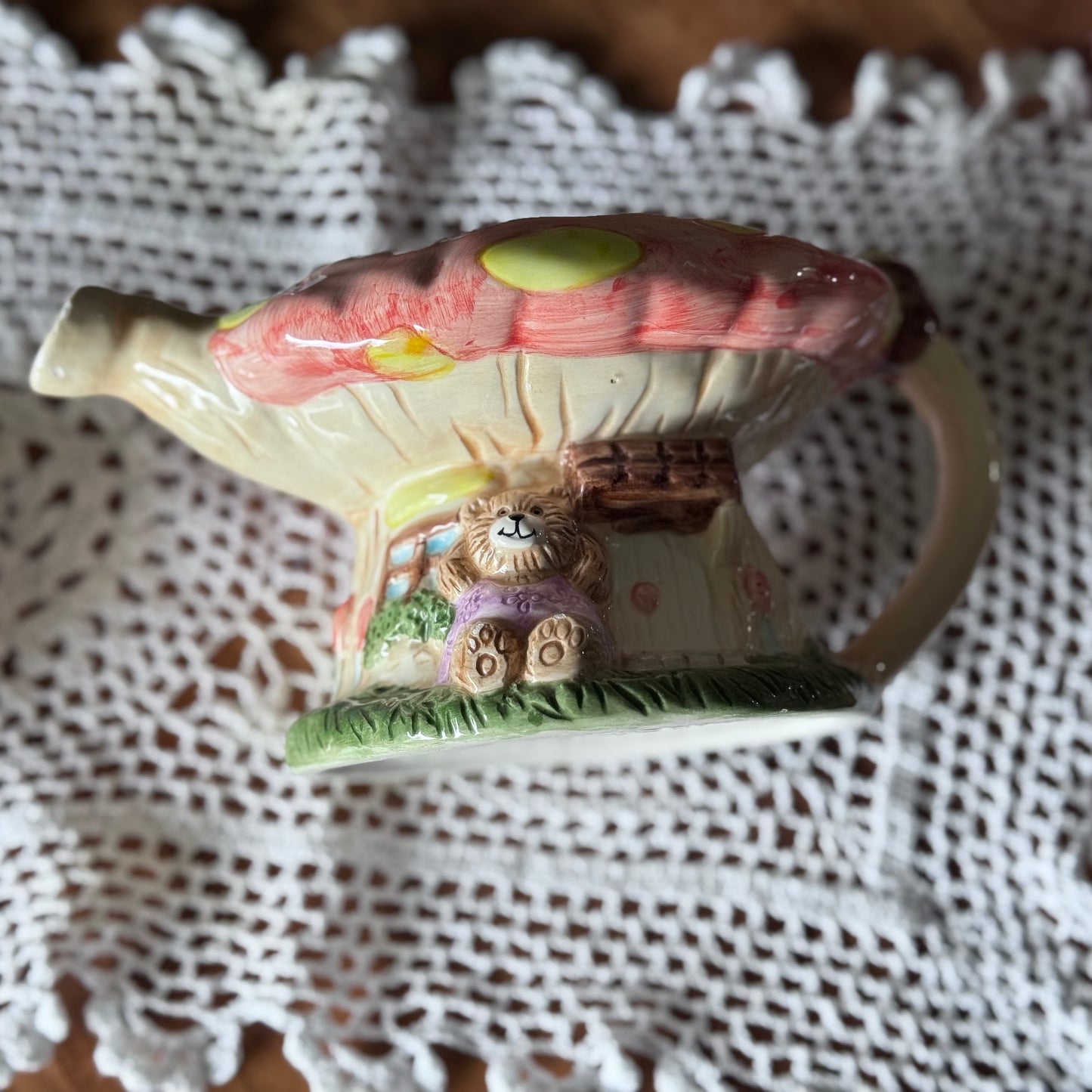 Mushroom House & Teddy Teapot