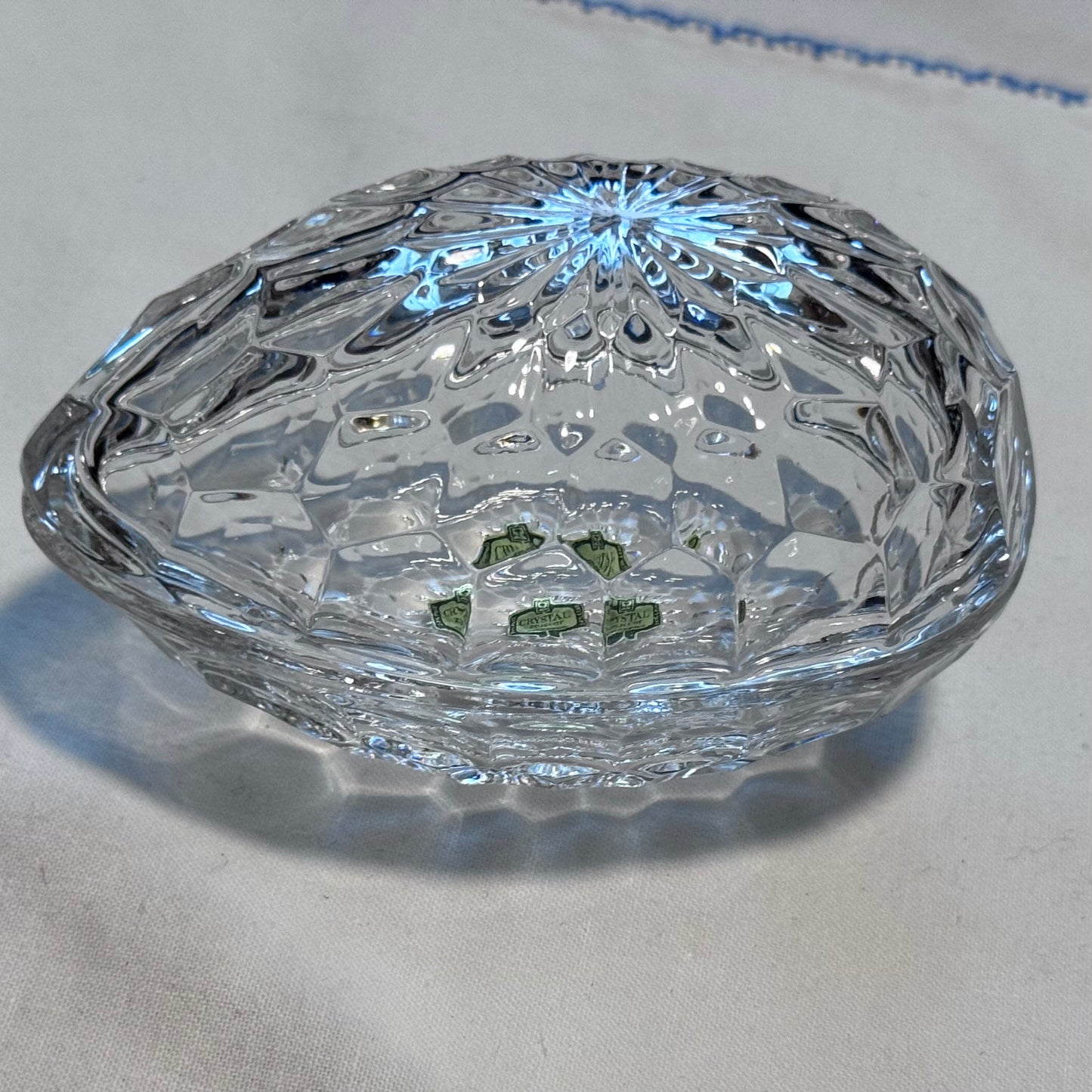 Small Crystal Egg Trinket Box With Lid