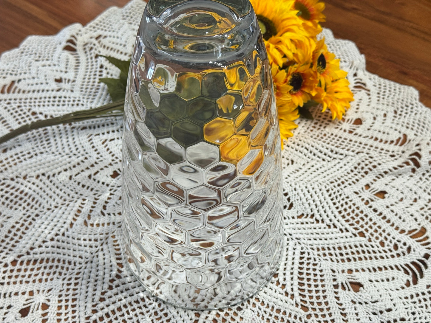 Large European Honeycomb Vase