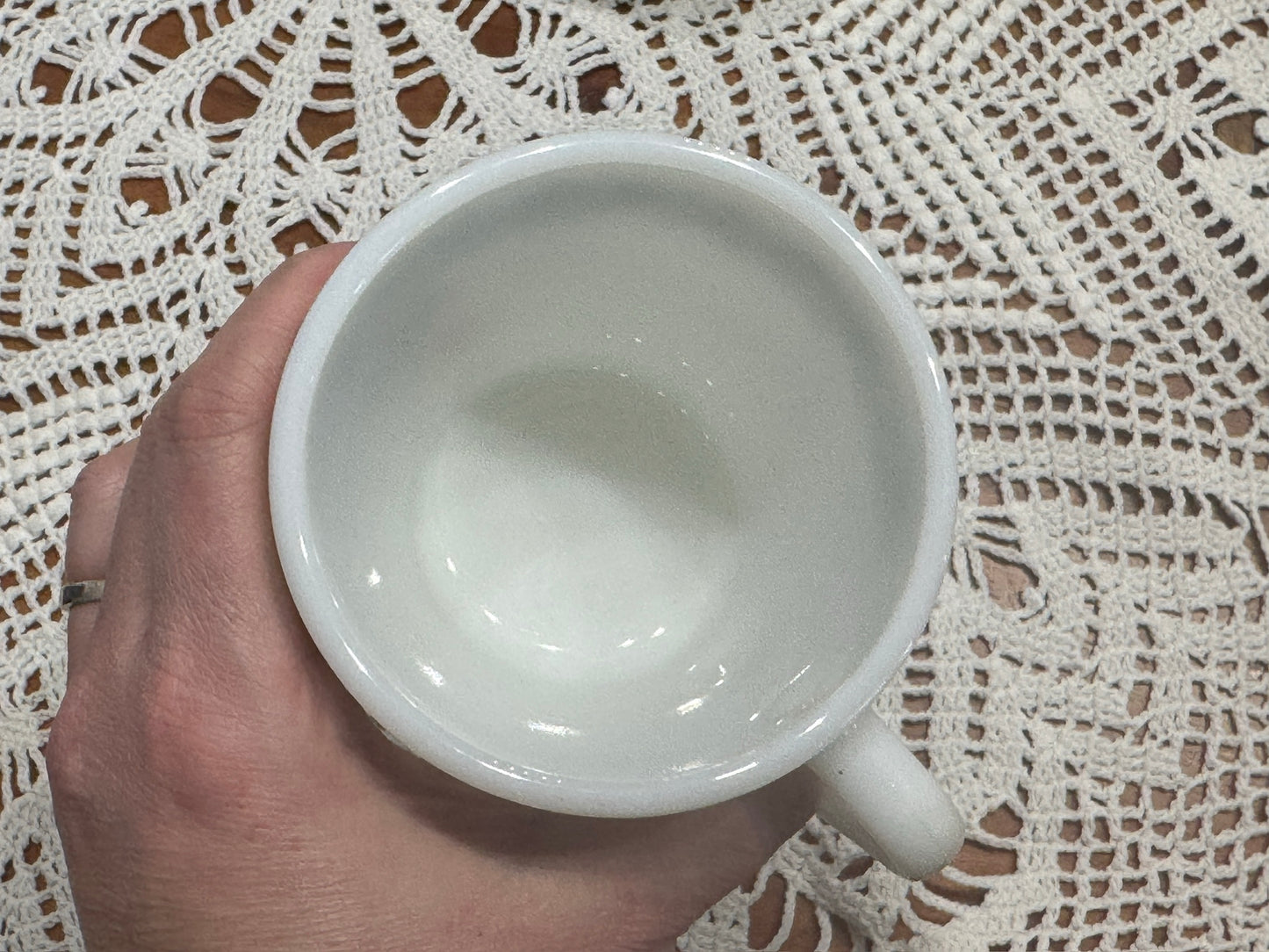 PYREX Spring Blossom Crazy Daisy Milk Glass Mugs