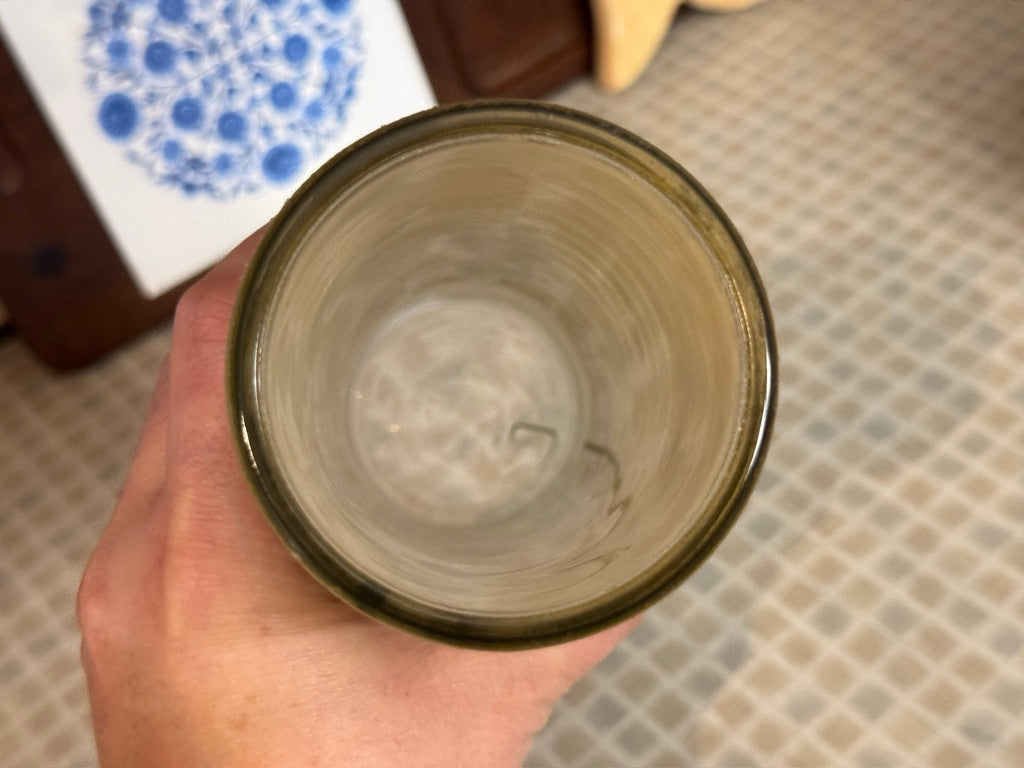 Vintage Kitten Sugar Frosted Glass Candle Holder