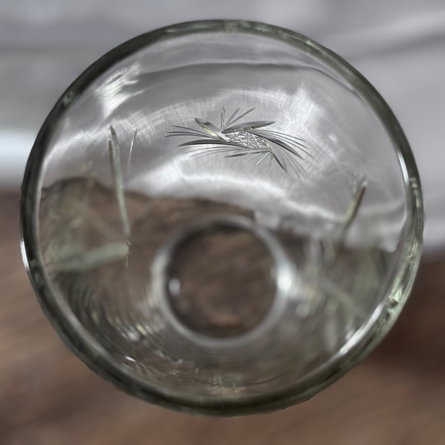 Vintage Pinwheel Glass Cocktail Shaker